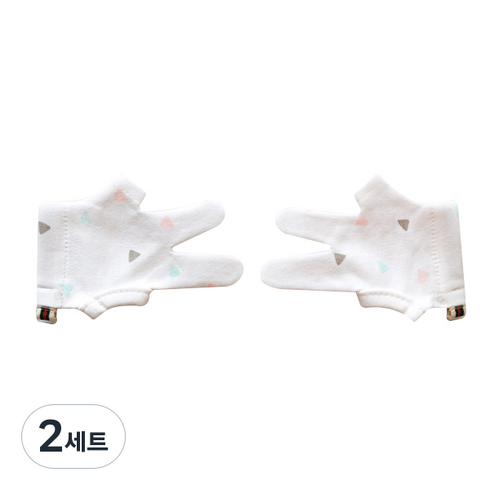 소보치 힐링썸 손가락빨기 방지 장갑 검지중지용, M(12~24개월), 혼합색상, 2세트