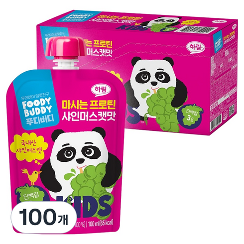 푸디버디 마시는 프로틴 샤인머스캣맛, 100개, 100ml