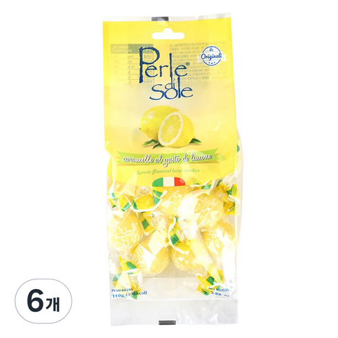 페를레디솔레 레몬 사탕, 110g, 6개