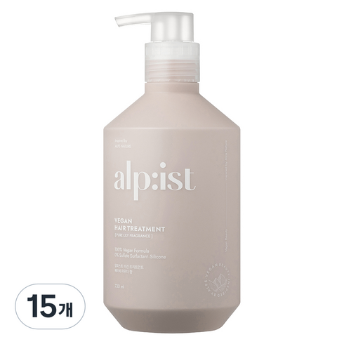 알피스트 비건 트리트먼트 퓨어 릴리 향, 730ml, 15개