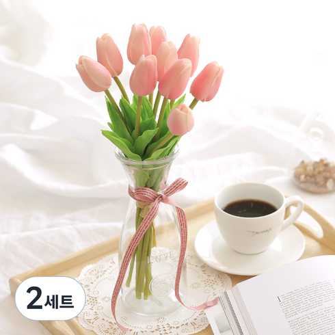 조화 보틀 부쉬, 튜립, 2세트