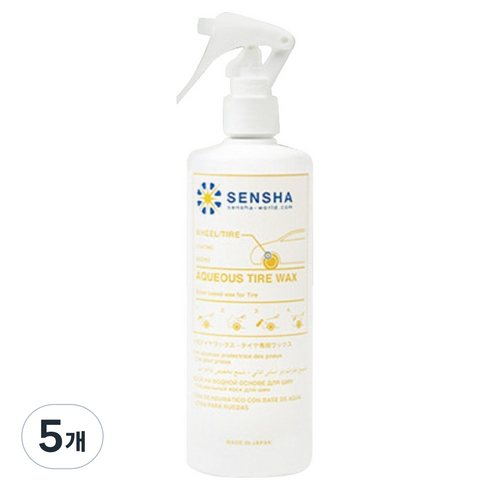 센샤 타이어 광택제 수성 타이어왁스, 5개, 400ml