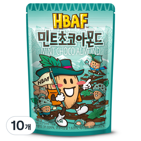 바프 민트초코 아몬드, 120g, 10개