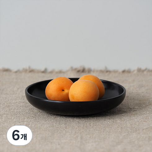 보울보울 국산 레트로라인 디저트볼, 미드나잇블랙, 6개