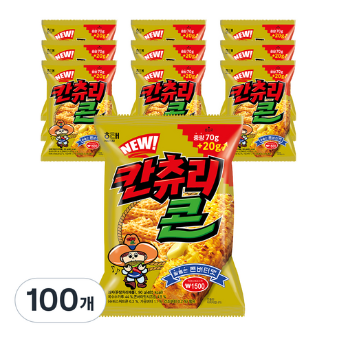 해태제과 NEW 칸츄리콘, 150g, 100개