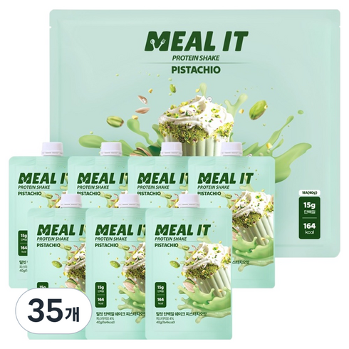 밀잇 단백질 쉐이크 피스타치오맛, 40g, 35개