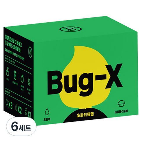 버그엑스 이중 초파리 유인제 2개 + 트랩 1개 + 끈끈이 3개, 6세트, 15ml