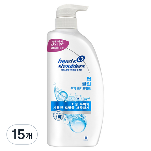 헤드앤숄더 두피 토탈 솔루션 딥클린 트리트먼트 달콤한향, 850ml, 15개