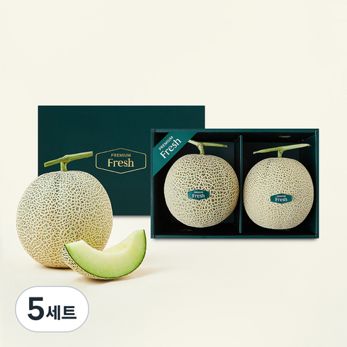프리미엄 머스크 멜론 2입 세트, 4kg, 5세트