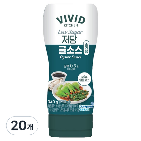 비비드키친 조리용 저당 굴소스, 340g, 20개