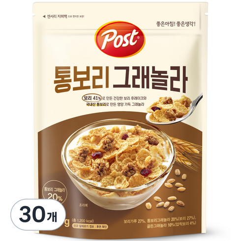 포스트 통보리 그래놀라, 310g, 30개