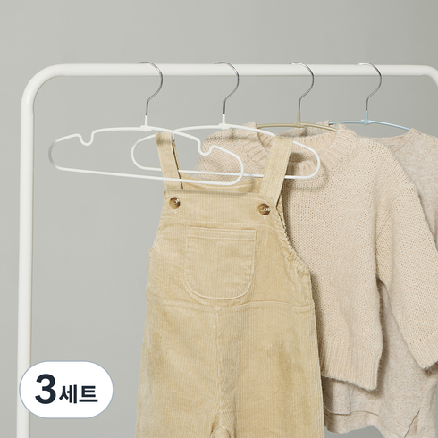 한샘 아동용 샘키즈 옷걸이 화이트 8p + 브라운 6p + 스카이블루 6p 세트, 화이트, 브라운, 스카이블루, 3세트