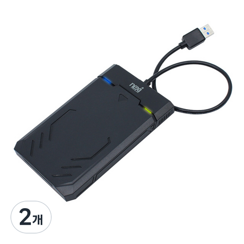 넥시 NX835 6.4cm HDD SSD 게이밍 외장하드 케이스, NX-Y3036, 2개