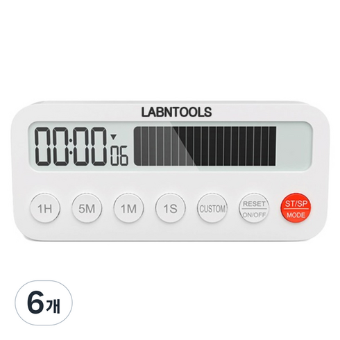 랩앤툴스 다이나믹 타이머, 화이트, 6개