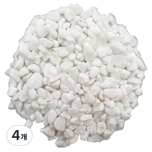 샘아쿠아 리프레쉬 자갈 3~5mm 3.4kg, 화이트, 4개