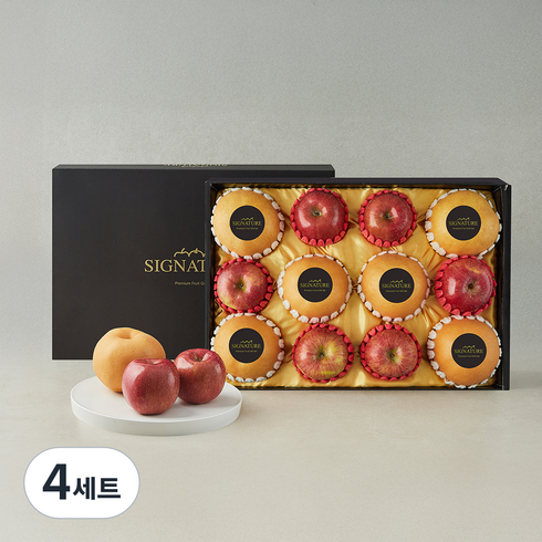 정과담음 시그니처 나주 사과배 혼합 선물세트6.5kg(사과 6입/배6입), 4세트, 6.5kg