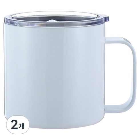 수안 스테인리스 텀블러 머그컵, 원색, 2개, 420ml