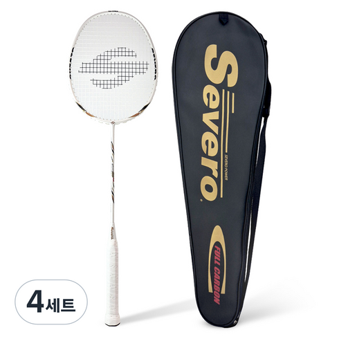 세베로 카본100 플러스 배드민턴 라켓 + 풀커버 세트, 4세트