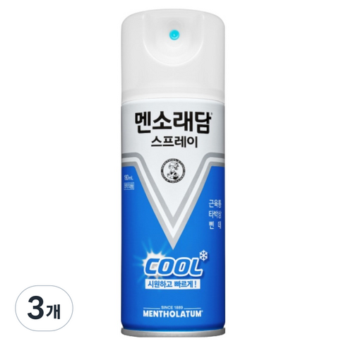 멘소래담 쿨 스프레이 180ml, 3개, 1개입