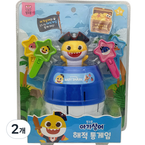 핑크퐁 아기상어 해적 통게임, 혼합색상, 2개