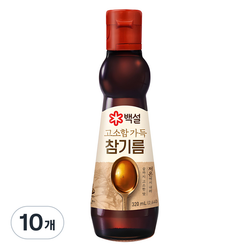 백설 고소함 가득 참기름, 320ml, 10개