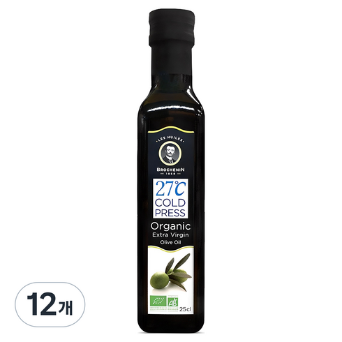 브로슈낭 유기농 엑스트라 버진 올리브오일, 250ml, 12개