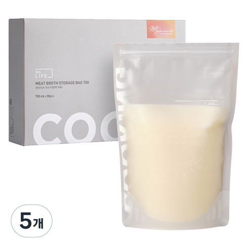 덴라이프 국내제조 육수저장팩 700ml, 5개
