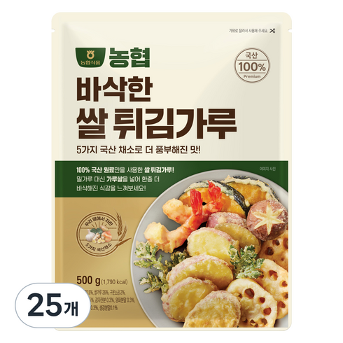 농협식품 바삭한 쌀튀김가루, 500g, 25개
