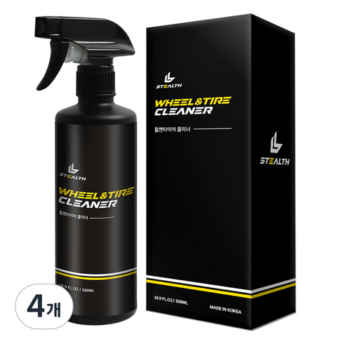 스텔스 휠앤타이어 클리너, 500ml, 4개