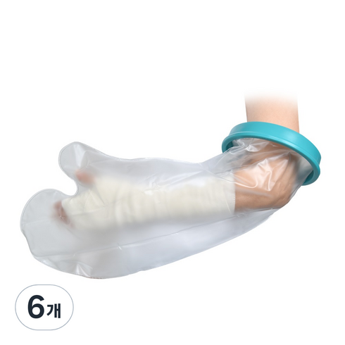 편리안 기브스 방수커버 팔 중, 혼합색상, 6개