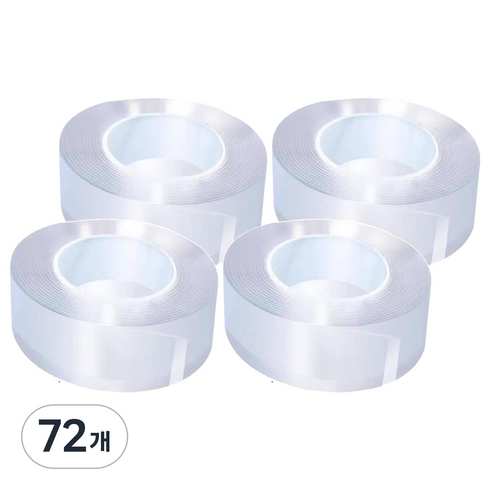 클리어픽 초강력 클리어겔 실리콘 양면 테이프 30mm x 5m, 투명, 72개