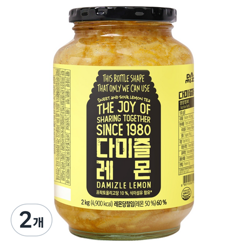 다미즐 레몬 과일청, 2kg, 1개입, 2개