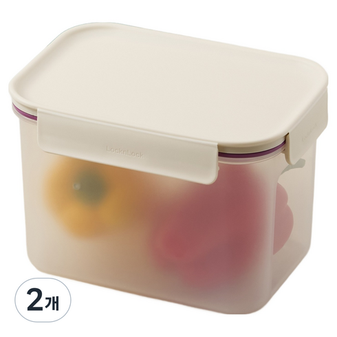 락앤락 프레쉬 프로텍트 밀폐용기 아이보리, 2개, 2L