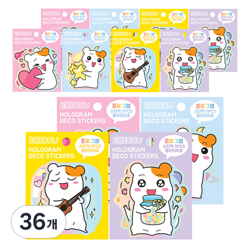 아이비스 에비츄 홀로그램 스티커 EB11207, 랜덤 발송, 36개
