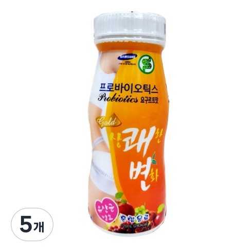 네오팜 프로바이오틱스 상쾌한변화 요구르트맛, 5개, 120ml