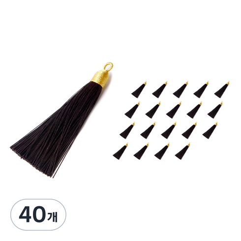 인디케이 금줄 머리장식 태슬, 진초코색, 40개