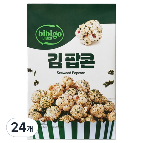 비비고 단짠단짠 김 팝콘, 80g, 24개