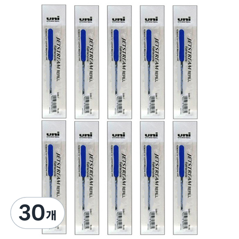 제트스트림 SXN-150 전용 SXR-38 리필심 0.38mm, 블루, 30개