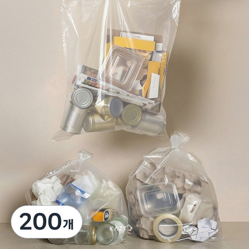 가쯔 분리수거함 쓰레기통 비닐봉투, 120L, 200개