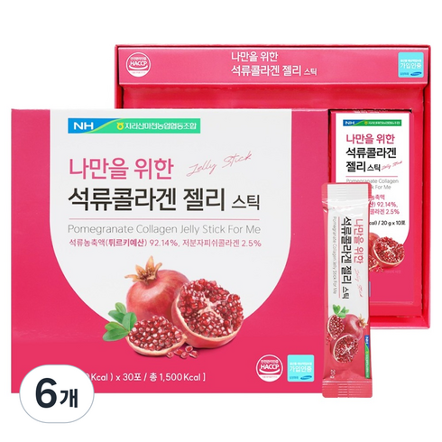 농협 나만을위한 석류콜라겐 젤리스틱 30p, 600g, 6개