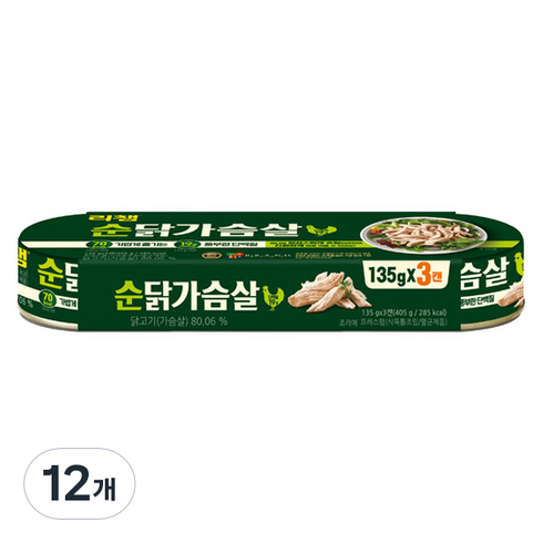 리챔 순닭가슴살, 135g, 12개