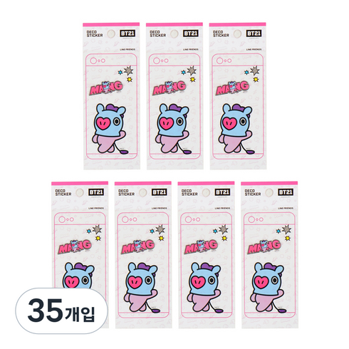 라인프렌즈 BT21 모바일 데코 스티커 2탄, 망, 35개입