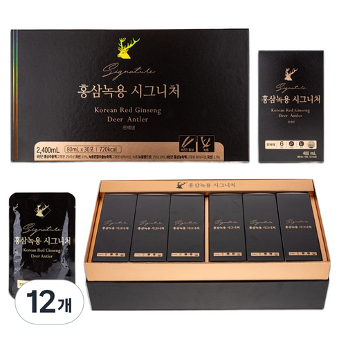 천제명홍삼 홍삼녹용 시그니처 5p, 12개, 400ml