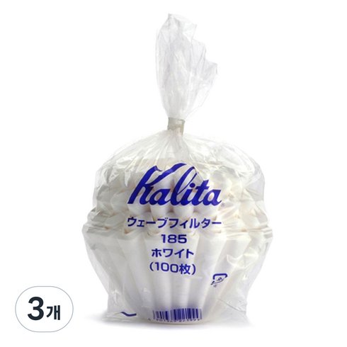 칼리타 KA 웨이브 185 필터, 100개입, 3개