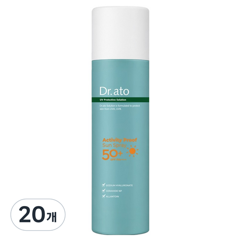 닥터아토 액티비티 5중 프루프 선스프레이 SPF50+ PA++++, 20개, 150ml