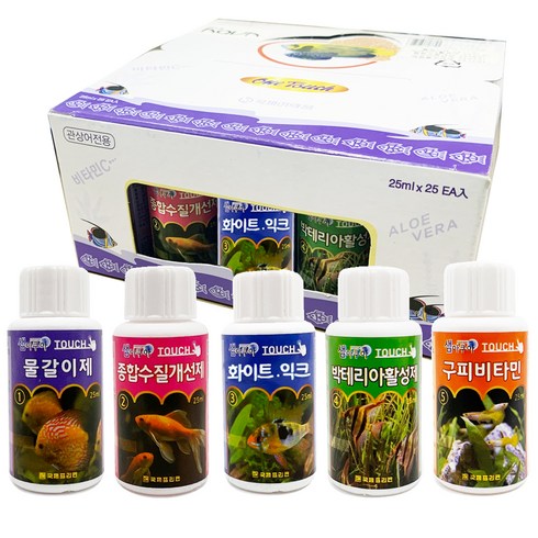 샘아쿠아 원터치 수질개선제 25ml 5종 세트, 25g, 5세트