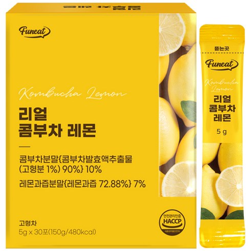 퍼니트 리얼 콤부차 레몬, 5g, 30개입, 1개