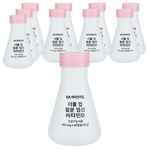 비타민마을 더블 업 철분 엽산 비타민D 30g, 60정, 10개
