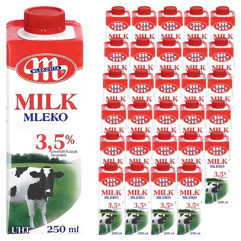 믈레코비타 3.5% 멸균우유, 250ml, 120개