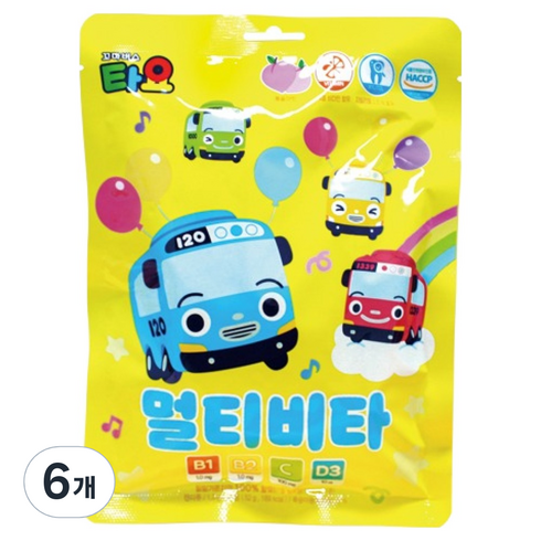 타요 유아용 멀티비타, 52g, 6개